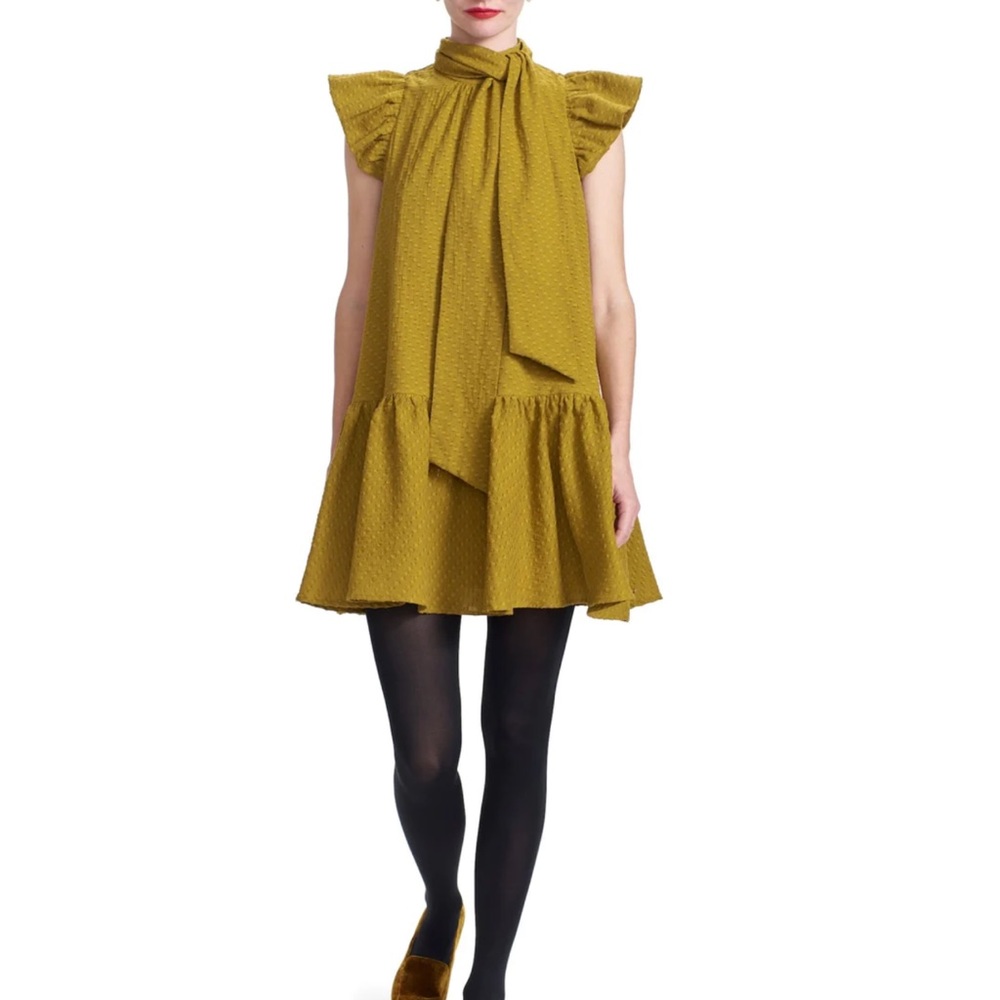 Anthropologie Corey Lynn Calter Charlotte Short Ruffle Sleeve Dress